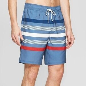 Men's Striped Long Board Shorts 8 IN 2XL